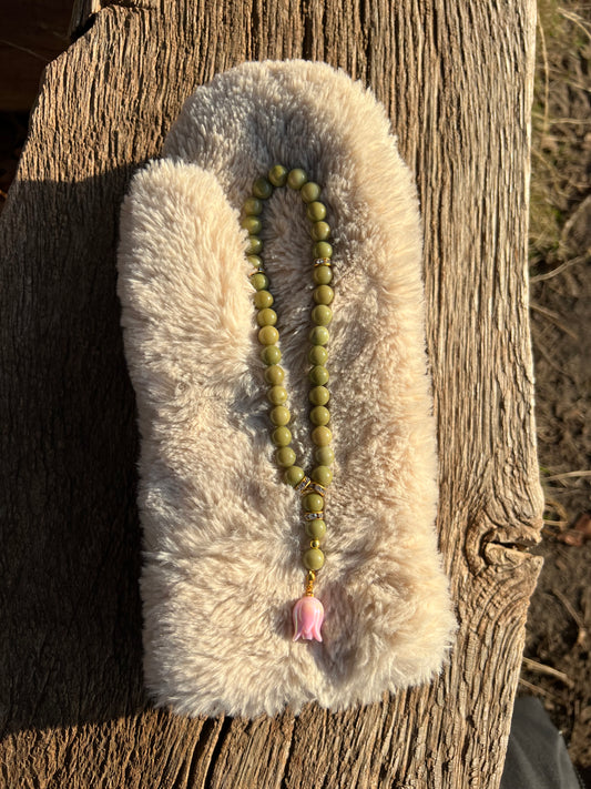 Tulpen Tasbih (glatt, 33 Perlen)