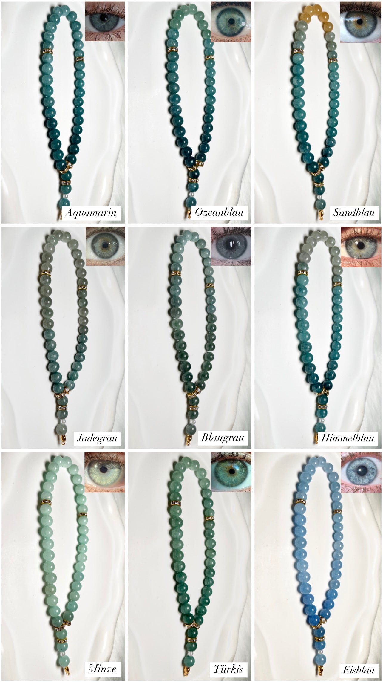 3 Augenfarben Tasbih